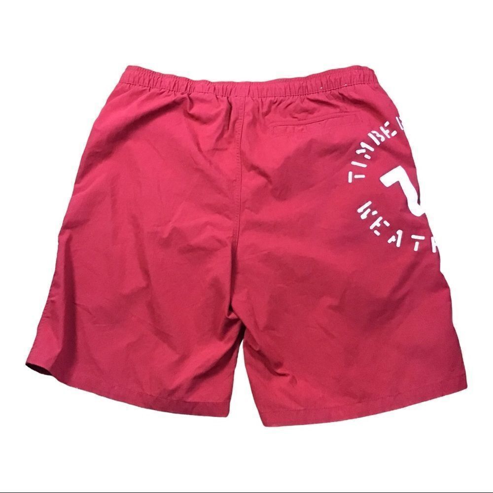 Timberland Almost Vintage Men’s Red 9” inseam SwimTrunks Size Large - Picture 4 of 6